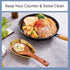 Hasense Spoon Rest for Stove Top, Ceramic Gold Spoon Holder, Large Heat-resistant Utensil Rest for Cooking