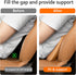 Posture,Portable,15.5''Lx 8.7''H Genuine Leather Lumbar Support Pillow,Back Pain Relief Cushion,fits Tightly Around
