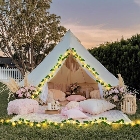33 100 JMEXSUSS FT LED Eucalyptus Vine Fairy Lights, Vines with Lights Battery Operated with Remote, Eucalyptus Leaf