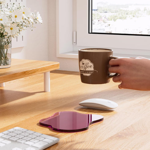 Acrylic Coaster for Desk, Clear Bar Drink Coaster, Clear Cloud Shape Coffee Cup Coaster, Perfect for Tabletop