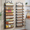 8-Tier Spice Rack Wall Mount, Heavy-Duty Over the Door Pantry Organizer with