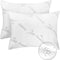 2 Pack Waterproof Viscose Bamboo Pillow Protectors, Standard 20x26 Zippered Case, Ultra Plush Absorbent - White
