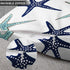 Emvency Set of 2 Throw Pillow Covers, Beach Ocean Coastal Green and Blue Starfish Decorative Pillow Cases 18x18 Inches