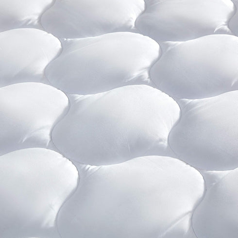 SLEEP ZONE Quilted Fitted Full Size Mattress Pad Cover - Soft Fluffy Pillow Top Bed Topper Deep Pocket 8-21 inch, Full