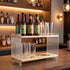 2 15.4" 5.7" 8.2" Coffee Station Organizer Tier, Solid Wood Mug Shelffor Coffee Bar,Matcha Station,Tea Storage - Holds