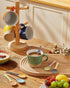 Ceramic Coffee Spoons Set of 6, Colorful Teaspoons for Espresso, Dessert, Tea, Dishwasher & Microwave Safe