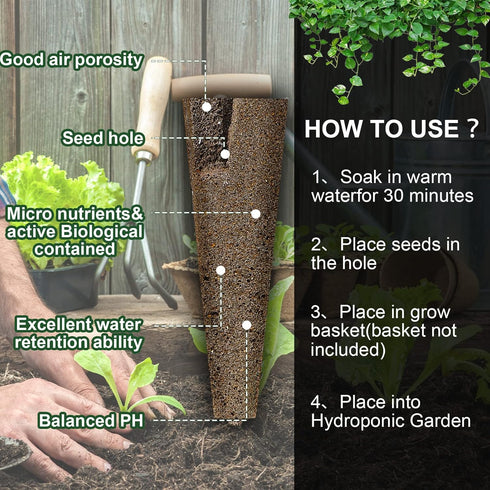 240 Vesici Pieces Hydroponic Pod Kit Including Grow Baskets Grow Sponges and Domes Pod Labels Hydroponics Growing Kit