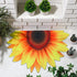 Non-slip Sunflower Shape Bathroom Rug, Decorative Water Absorbent Mat for Indoor Outdoor Kitchen Bath Shower Room, 27.6