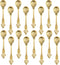 Yarlung Mini Coffee Spoons 16 Pack, 4.5 Inch Gold Vintage Spoon for Espresso, Tea, Dessert, Condiments