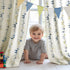 jinchan 63 Inches Set 2 Linen Nursery Curtains for Living Room Boho Curtains for Bedroom Kids Room Long Geometric