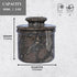 4" Oceanic Marble Butter Crock with Lid: Gray Marble Handmade Butter Storage Dish - Stylish Kitchenware