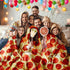 80 Inches Lhedon Pizza Blanket Adult Size, Blankets Queen Size, Round Pepperoni Pizza Food Blanket, Funny Gifts