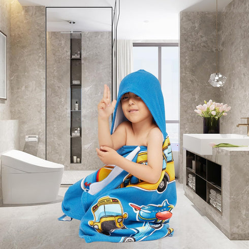 5-12 Gealaek Hooded Towel for Toddlers Years Boys Girls Kids Bath Pool Beach Towel Wrap Large Soft Absorbent Beach
