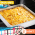 E-far 9x9 Inch Square Cake Pan, Stainless Steel Non-Toxic Bakeware for Lasagna, Brownies, Casseroles, 2 Inch Deep