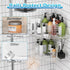 Durmmur 2 Pack 4 Acrylic Corner Shower Caddy, Clear Corner Shower Shelf with Hooks, Adhesive Wall Mounted Bathroom