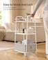 3-Tier ULRC001WB01 VASAGLE LILEA Collection - Storage Cart with Fabric Basket, Rolling Utility Cart with Wheels