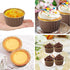 5.5 Oz Foil Cupcake Cups, 50 Pack LNYZQUS Cupcake Liners with Dome Lids, Disposable Ramekins, Brown in Gold