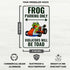 Venicor Frog Parking Sign Decor - 9 x 14 Inches Aluminum, Cute Gifts for Frog Lovers, Room Decorations