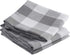 DII Buffalo Check Kitchen Collection - Classic Farmhouse Dishtowel Set, 20x30, Gray & White, 3 Piece