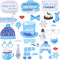 27 Pieces Snowflake Photo Booth Props Kit - Holiday and Winter Wonderland Party Decorations for Christmas