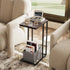 WLIVE Small Side Table, C Shaped End Table for Couch, Sofa and Bed, Tv Tray Table That Slides Under for Living Room