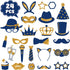 Zonon 24 Pieces Funny Photo Booth Props for Birthday, Graduation, Weddings, Prom, Disco, Mardi Gras Party Supplies,