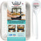 Fancy Panz Classic Serving Tray for Food, USA Made Foil Pan Carrier with Clear Lid, Travel Casserole Carrier