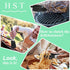 HST 3 Pack Tongs for Cooking with Silicone Tips, Non-Stick Kitchen Tongs for BBQ Baking (12", Black)