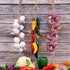1 Gresorth Pcs Artificial White Garlic String Fake Ceramics Vegetable Hanging Decoration Lifelike Onion Garland