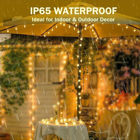 Lights,39FT 100LED 8 HEYFUNi Warm White Star String Plug in Fairy Twinkle Lights with Modes Waterproof for Indoor