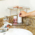 Countertop 2-Tier Counter mDesign Steel/Plastic Freestanding Corner Shelf Organizer with Storage for Bathroom, Vanity