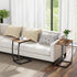 LAKEMID C-Shaped End-Table - Side Table for Couch,Curved Support Legs, Slide Under Couch Table for Sofa, TV Tray Table