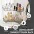 Counter Countertop 2 YCIA&DONE Corner Bathroom Organizer, Makeup Organizer for Vanity, Skincare Cosmetic Perfume Tray