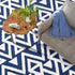 4 6 Ompaa Ultra Soft Shaggy Rugs Memory Foam Bedroom Carpet, Blue x Feet, Plush Geometric Textured Area Rugs for Living