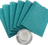 Vinyl Placemats, Washable Table Mats, Set of 4 Easy to Clean Woven Placemats for Kitchen Dining