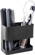 MyGift Black Metal Wall Mount Hair Tools Holder with 2 Slots, Salon Hair Styling Accessories Organizer Rack for Blow