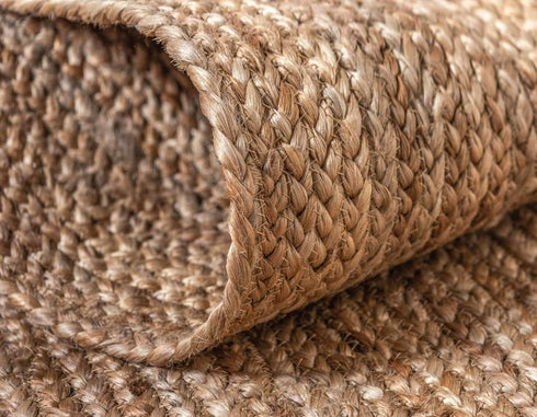 Unique Loom Braided Jute Area Rug, Dhaka, 2' x 3' 1" Rectangle, Natural