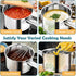 P&P CHEF 3 Quart Saucepan with Lid - Stainless Steel Small Cooking Pot for Induction, Ergonomic Handle & Tri-ply Base
