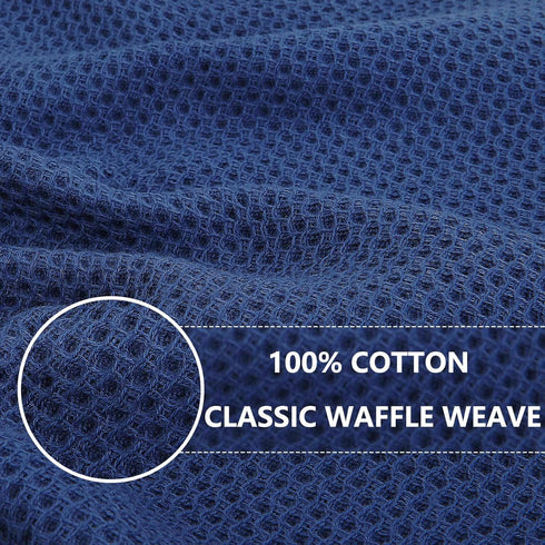 Homaxy 100% Cotton Waffle Weave Kitchen Dish Towels, Ultra Soft Absorbent Quick Drying 13 x 28 Inches, 4-Pack
