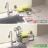 Uninol Countertop Sponge Holder for Kitchen Sink,Sink Caddy Organizer With Stone Drying Tray, Stainless Steel Kitchen