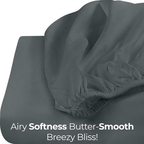 Utopia Bedding Full Fitted Sheet - Deep Pocket, Soft Microfiber, Easy Care, Grey, 1 Fitted Sheet Only