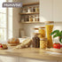 5 Pack Multi Size - Glass Jars with Bamboo Lids, Glass Pantry Storage Containers with Airtight Lids, Round Air Tigh