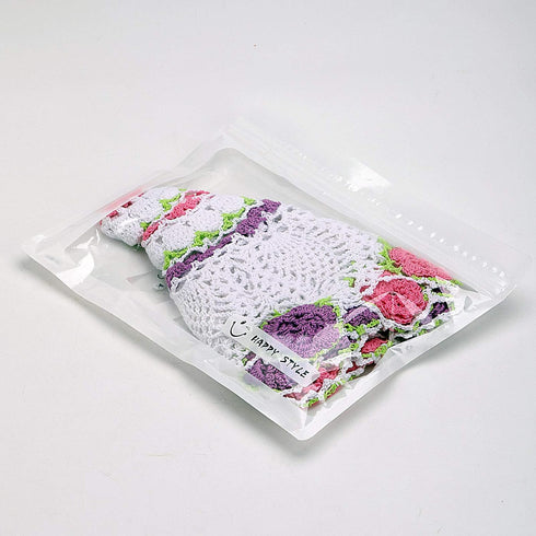 20 Inch One Piece Easter Doilies for Dressers and End Tables Round Cloth Lace Placemats Crafts Rose Spring Doily Hand