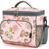 FlowFly Insulated Reusable Lunch Bag - Large Lunch Box for Adults with Adjustable Strap, Rose