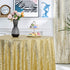Hahuho 50 inch Round Sequin Tablecloth, Gold Glitter Tablecloth for Bridal Shower, Birthday, Wedding, Dessert, Banquet