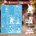 236PCS Christmas Window Clings, 9 Sheets Double-Sided Snowflakes Christmas Window Stickers, Snowman Xmas Decorations Stickers for Glass Window, Reusable Christmas Decorations Window D cor Home School