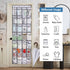 ATTDETJL 28 Closets Over the Door Shoe Organizer, Hanging Shoe Organizer with Mesh Large Pockets Door Shoe Rack