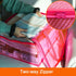 Vieshful 3 Pack Pink 40L Clear Clothes Storage Bag with Zipper for Comforter, Blanket, Bedding, Duvet, Transparent Totes