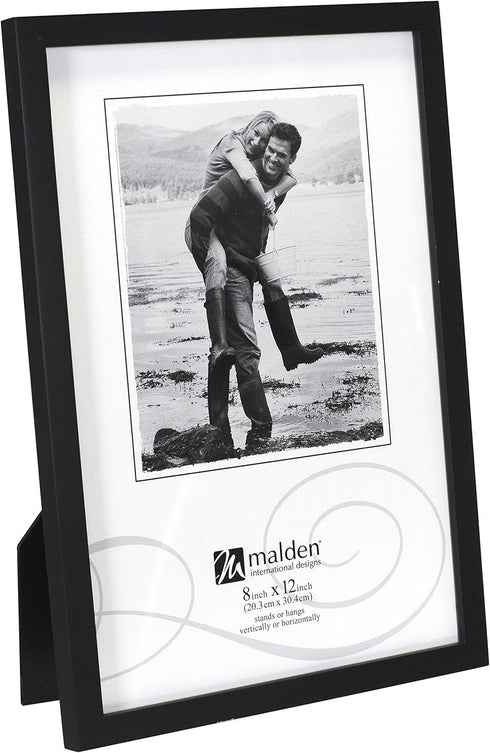 Malden International Designs Black Picture Frame, 8x12, Wood, Black Concept