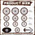 Outus 9 Pcs Wagon Wheel Decorations Paper Fans Wooden Wagon Wheels Wall Decor Western Hanging Paper Fans for Wild West Western Cowboy Themed Classroom Party Decorations